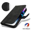 For iPhone 14 Pro Max Wallet Case Double Folded Edge Skin Touch PU Leather Flip Phone Cover