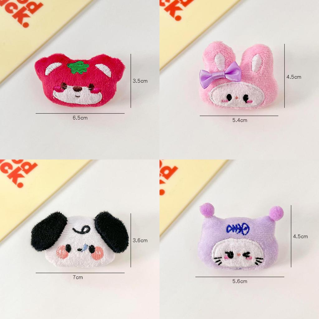 Cute Plush Cartoon Dog Brooch Pin For Bags Clothes And Decorations Embroidered Animal Design