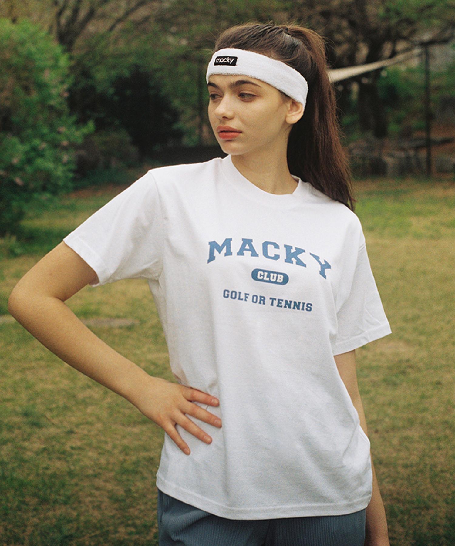 Mackie Club Short Sleeve T-Shirt White-Blue 1 Size