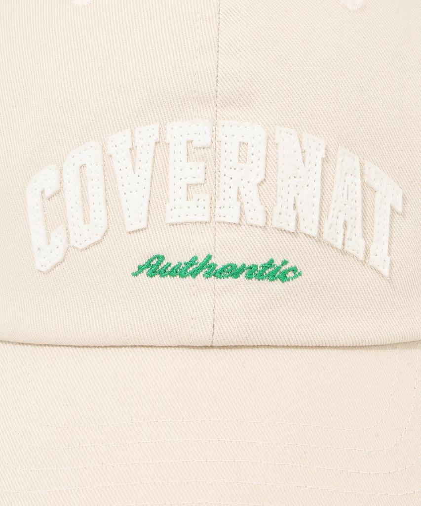 COVERNAT Felt Applique Ball Cap Beige
