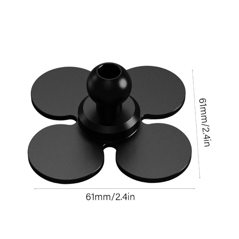 Camera Mount with Flexible Adhesive Base for 17mm Ball Head Action Cameras Secure 300g Load Capacity Small Design