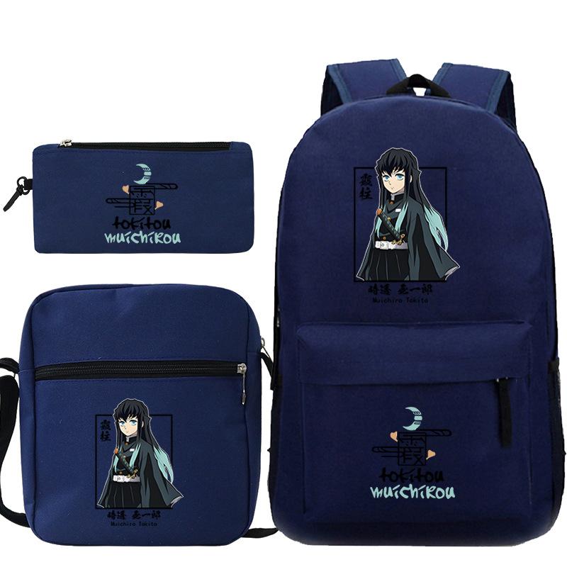 Demon Slayer Ghost Annihilation Blade Primary School Bag New Pencil Case Stationery Set