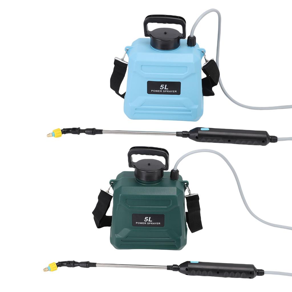 Gartenspritze 5L Fassungsvermögen Akkulaufzeit Elektrische Spritze mit Düsen Einziehbarer Stab Für Tägliche Gartenarbeit Reinigung Unkrautjäten