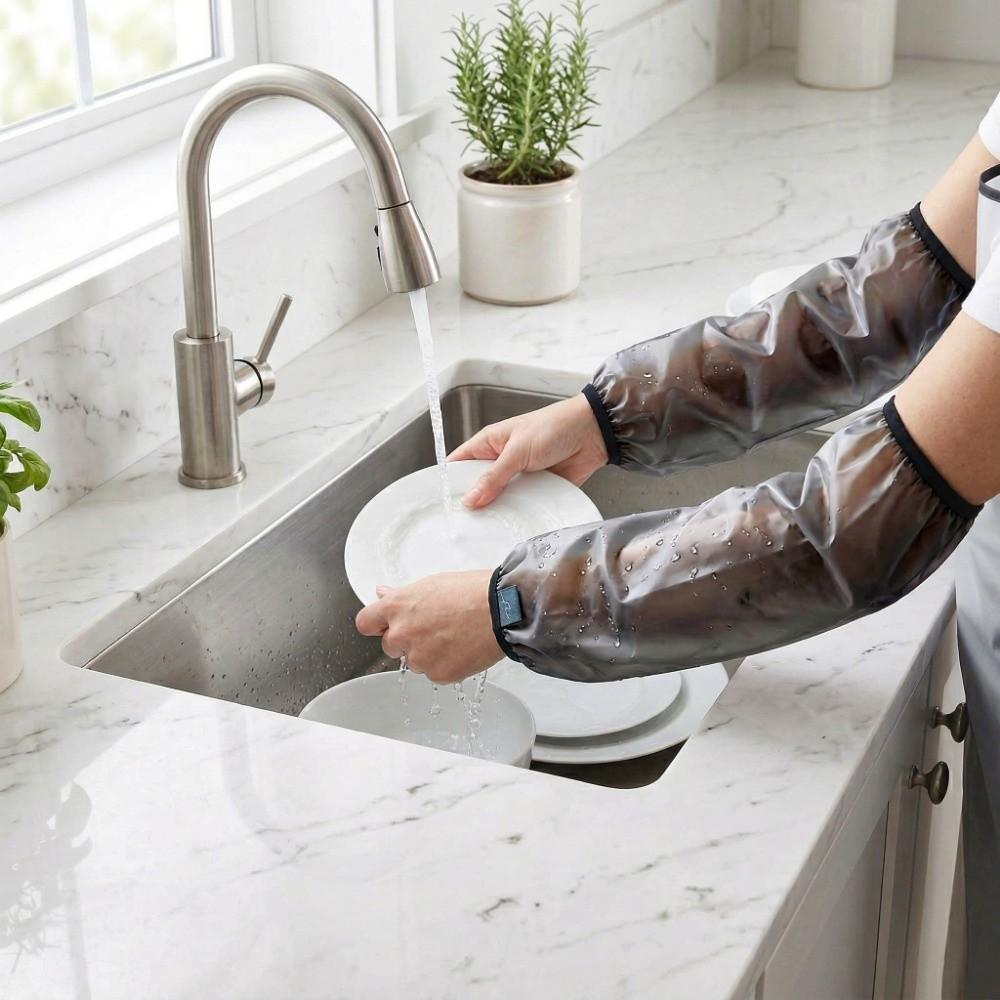 Elastic Cuffs Waterproof Oversleeves Waterproof Design Oilproof Protection Arm Sleeves Covers Arm Protector TPU