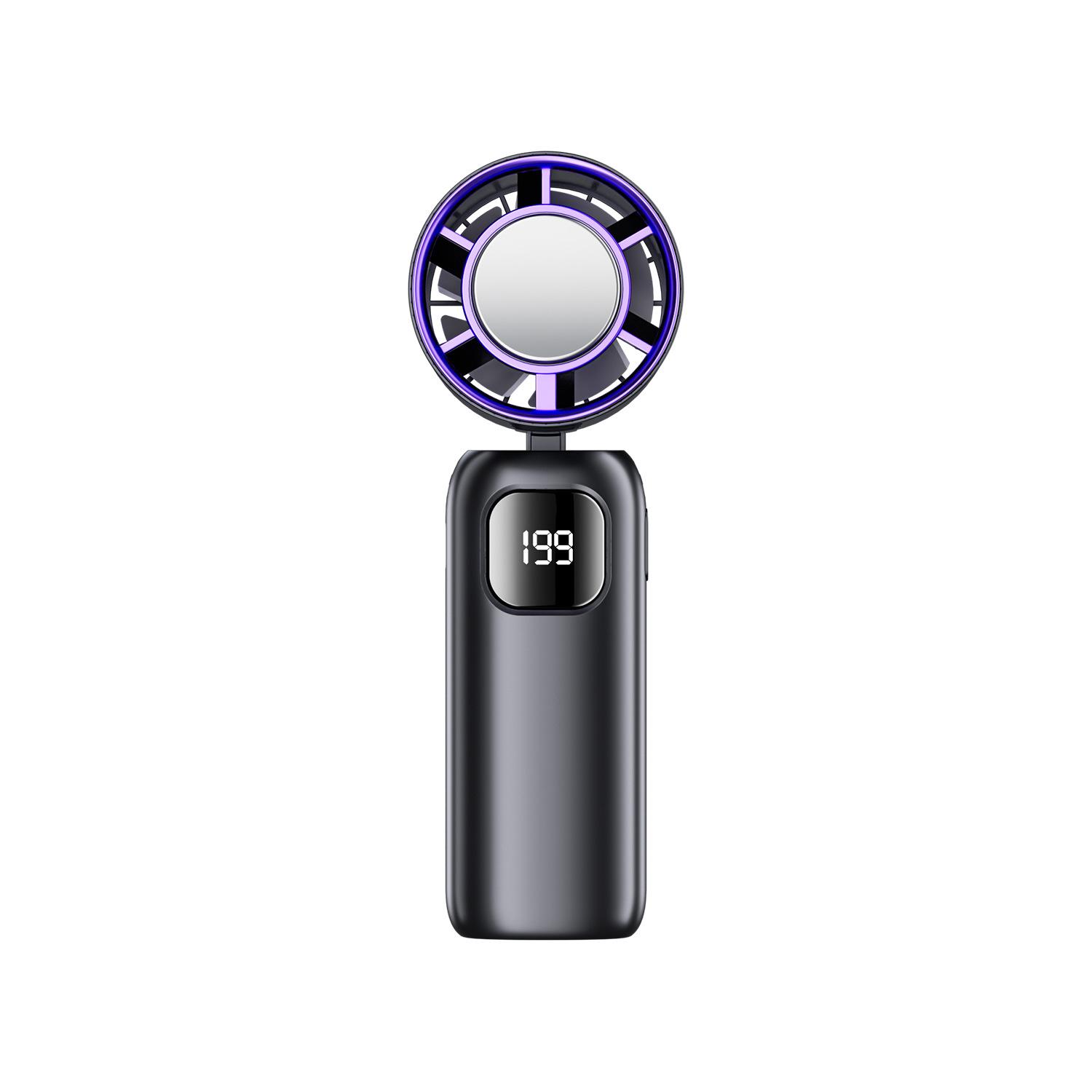 

Портативный ручной турбовентилятор с регулируемой скоростью, мини-персональный, аккумуляторный, электрический вентилятор для охлаждения ресниц чёрный