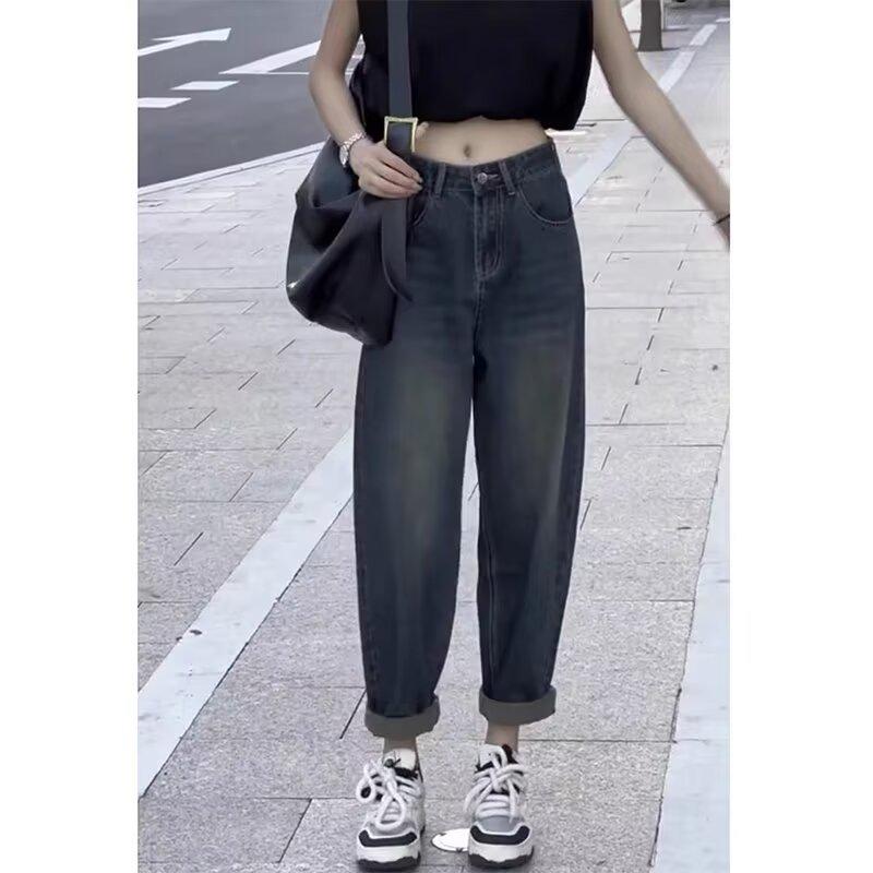 

Женские вельветовые джинсы-гаремы с высокой посадкой больших размеров - Ретро, стройнящие, свободного кроя для весны 5XL