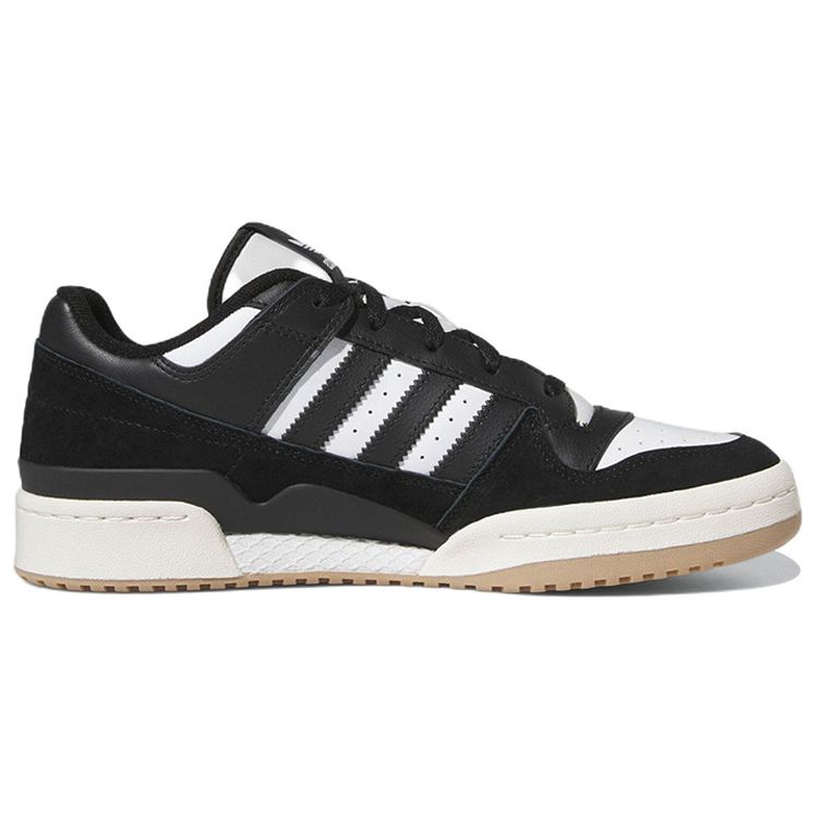 adidas Forum Low Czarne Białe Gumowe Sneakersy Unisex Core-Black Cloud-White Cream-White ID6857