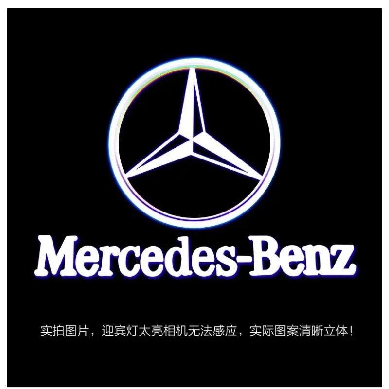 UAHCB1 2025 For AMG 2pcs Led Car Door Welcome Light For Mercedes Benz W205 W176 W246 W242 GLA W212 AMG E A B C ML Class Laser Projector