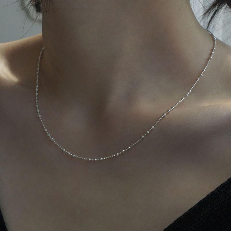 Youngglow Silver925 Ball Chain Necklace (2color)