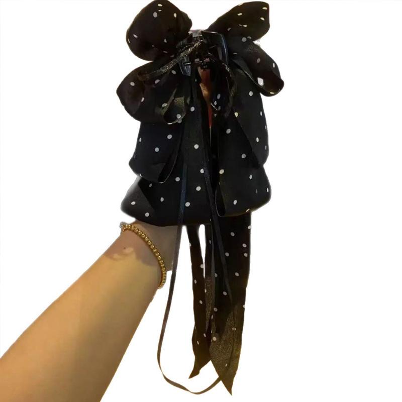 

1 шт. Заколка для волос Сладкий горошек Аксессуары для волос Заколка для волос Женщины Бант Лента Пояс Узел-бабочка чёрный