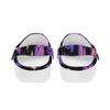 White EVA Clogs with Glow Butterfly Print, Lightweight Slip On Garden Shoes, Breathable Beach Sandals, Indoor Outdoor Slippers for Men Women