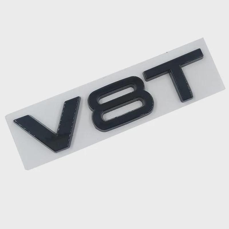 Car Styling 3D Metal V6T V8T V6 V8 T Fender Side Body Emblem Tail Trunk Fender Badge Sticker For A4 A3 A5 A6 A1 Q3 Q5 Q7