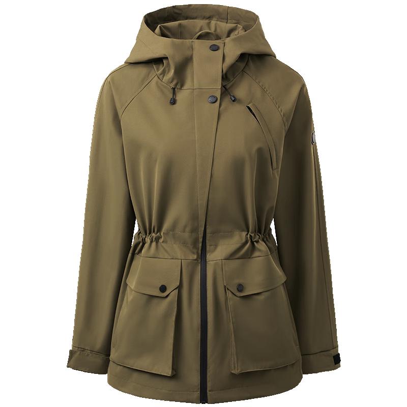 GIOVANNI VALENTINO Women's Hooded Mid-Length Windbreaker