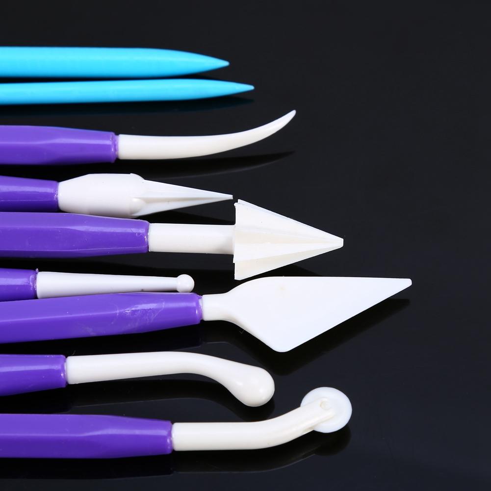 Wholesale 9 Pcs DIY Double Heads Pottery Clay Sculpture Carving Tools Home DIY Plastic Kids