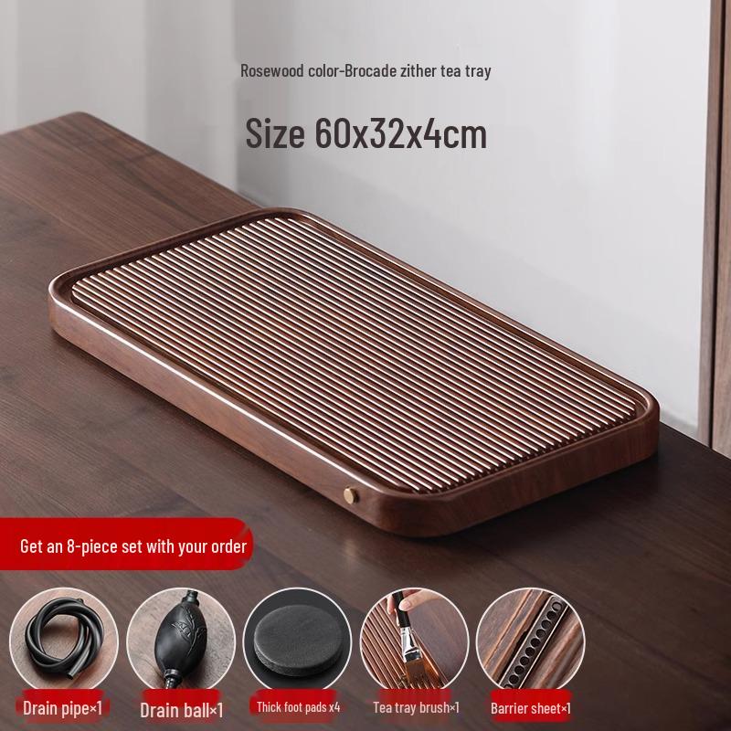 Bakelite Tea Tray 2025: High-End Kung Fu Tea Set with Drainage System