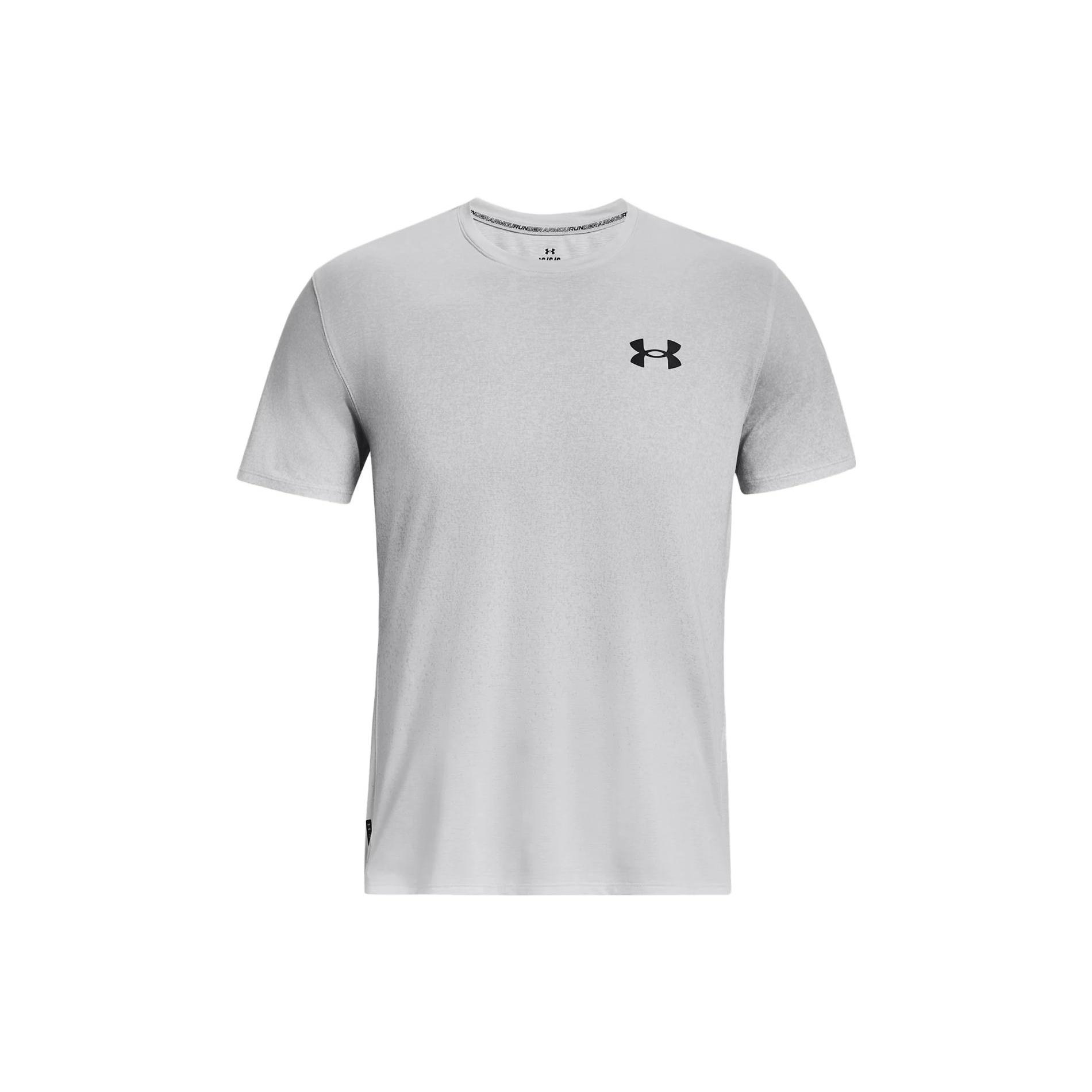 Under Armour Rush Run T-Shirt Light Grey Men s 1378403-011 L