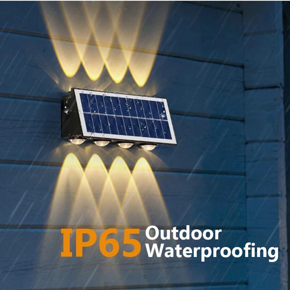 IP65 Waterproof Solar Wall Lamp Warm/White/RGB Lights Automatic Outdoor Lighting  Balcony