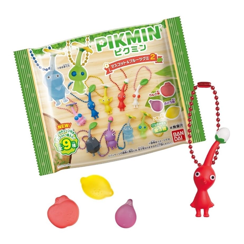 

BANDAI Pikmin Mascot Fruit Gummy 2 Box & 12-piece (Candy Toy)