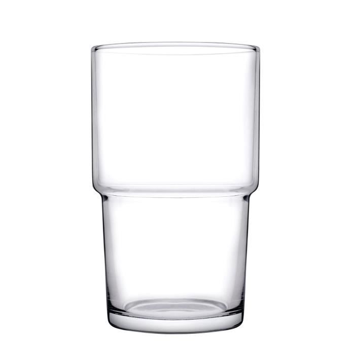 Verre à long drink - ICH-ZAPFE.DE - Hill - 440 ml - 12 pièces - Compatible lave-vaisselle
