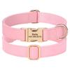 Custom Dog Collar Free Engraved Pet ID Collars PU Leather Dogs Necklace Soft for Small Medium Large Dogs Chihuahua Adjustable