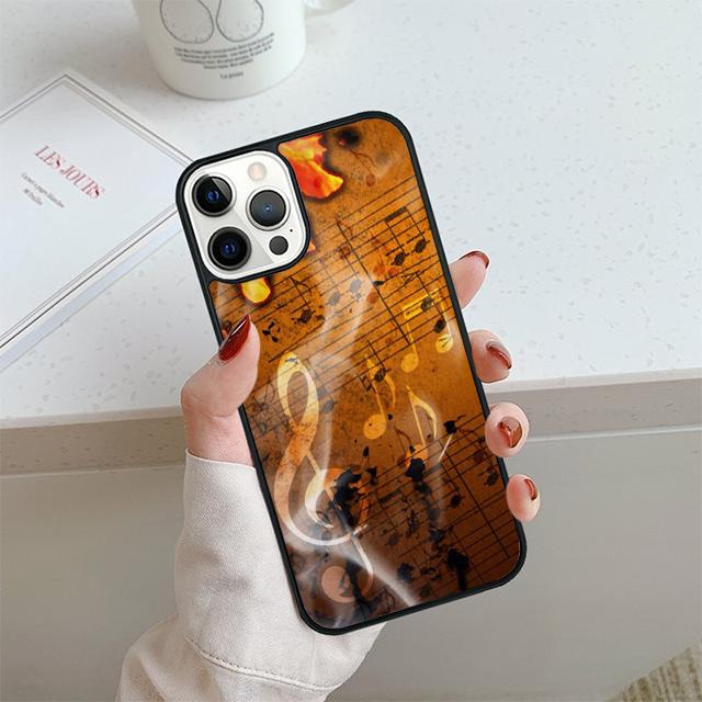 Music Notes Phone Case For iPhone 17 Air 14 15 16 13 12 Cover For Apple iPhone 17 Air 14 15 16 Pro Max 6S Plus Coque
