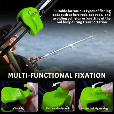 4/8 יחידות מחזיק מוט דיג מבנה עמיד קומפקטי נייד רב-תכליתי רצועה אלסטית למחזיק מוט דיג אביזרי דיג