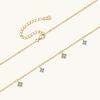 Fine 925 Sterling Silver Gold Plated Setting 0.66CT VVS GRA Moissanite Jewelry Four Leaf Clover Chokers Necklaces for Women