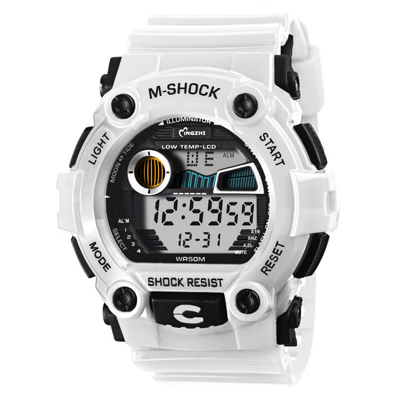 Men's Waterproof Dual Display Sports Watch with Shockproof Multifunctional Quartz