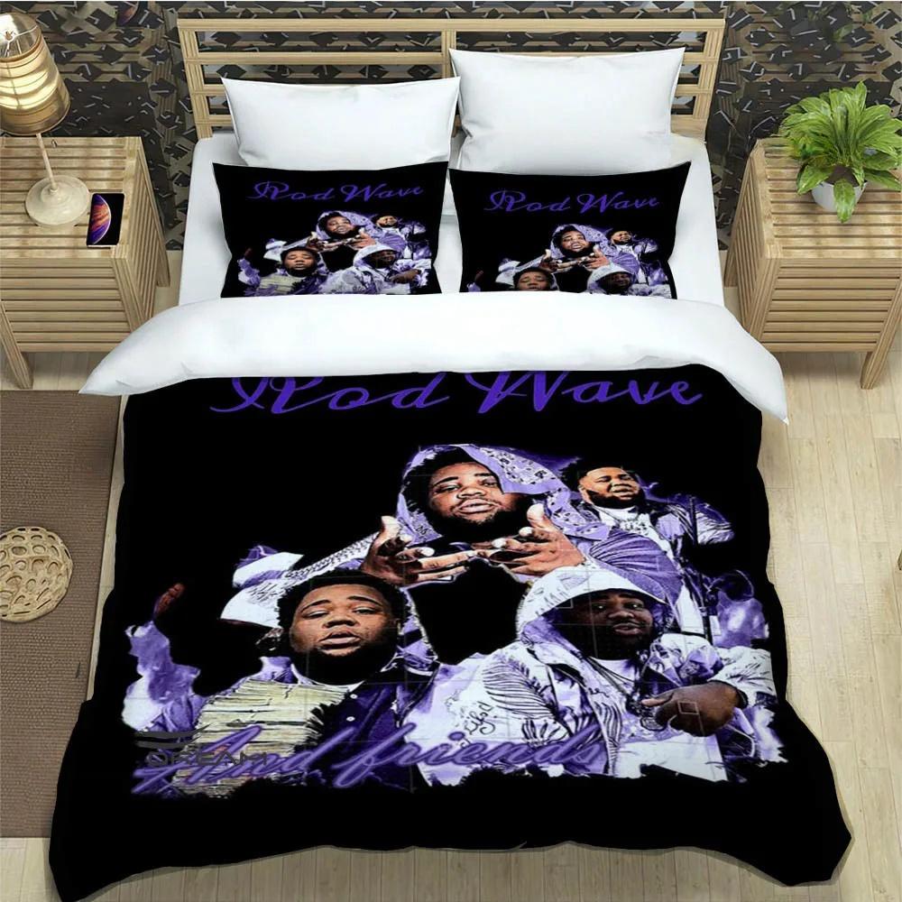 Popular Music Rod Wave Print Bedding Sets exquisite bed supplies set duvet cover comforter set bedding set luxury birthday gift