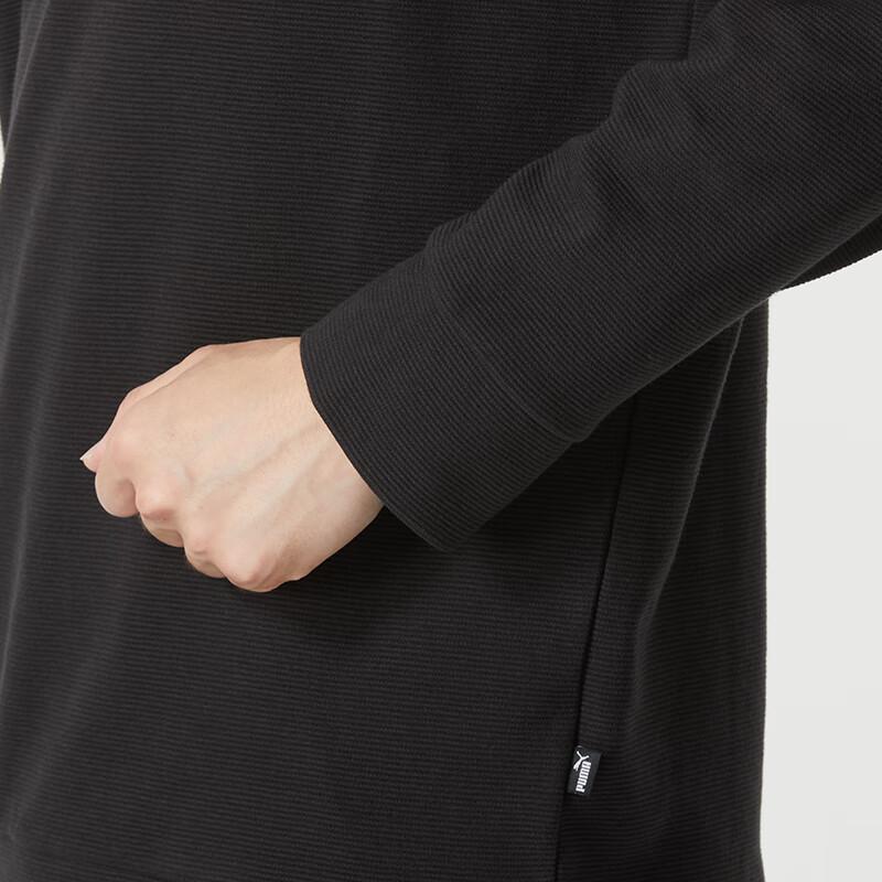 Puma Logo Print Sports Running Casual Crew Neck Sweatshirt Men sweatshirt Black 678438-01