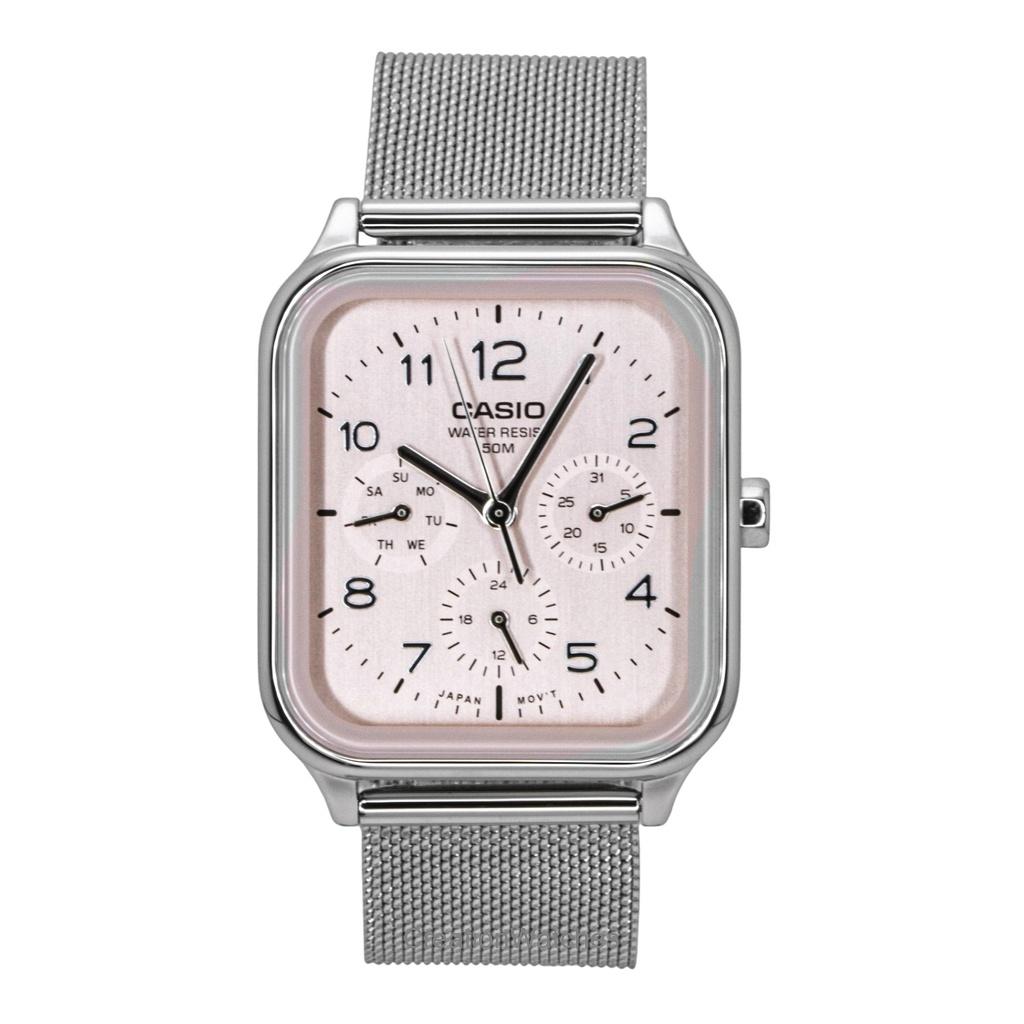 

Casio Standard Аналоговые Нержавеющая сталь Лососевый циферблат Кварцевые MTP-M306M-4AV Мужские часы лососевый