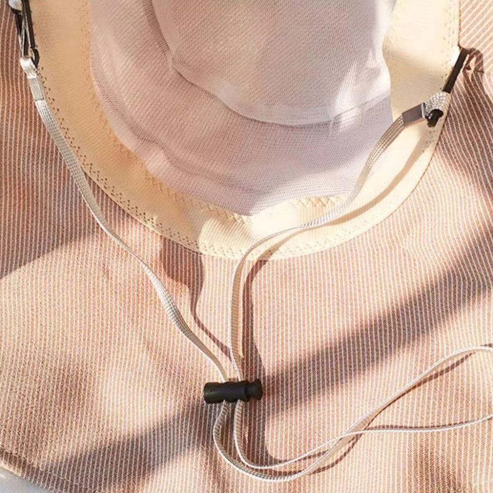 Fashion Bow Bucket Hat Wide Brim Polyester Beach Hat UV Protection Windproof Fisherman Hat Outdoor
