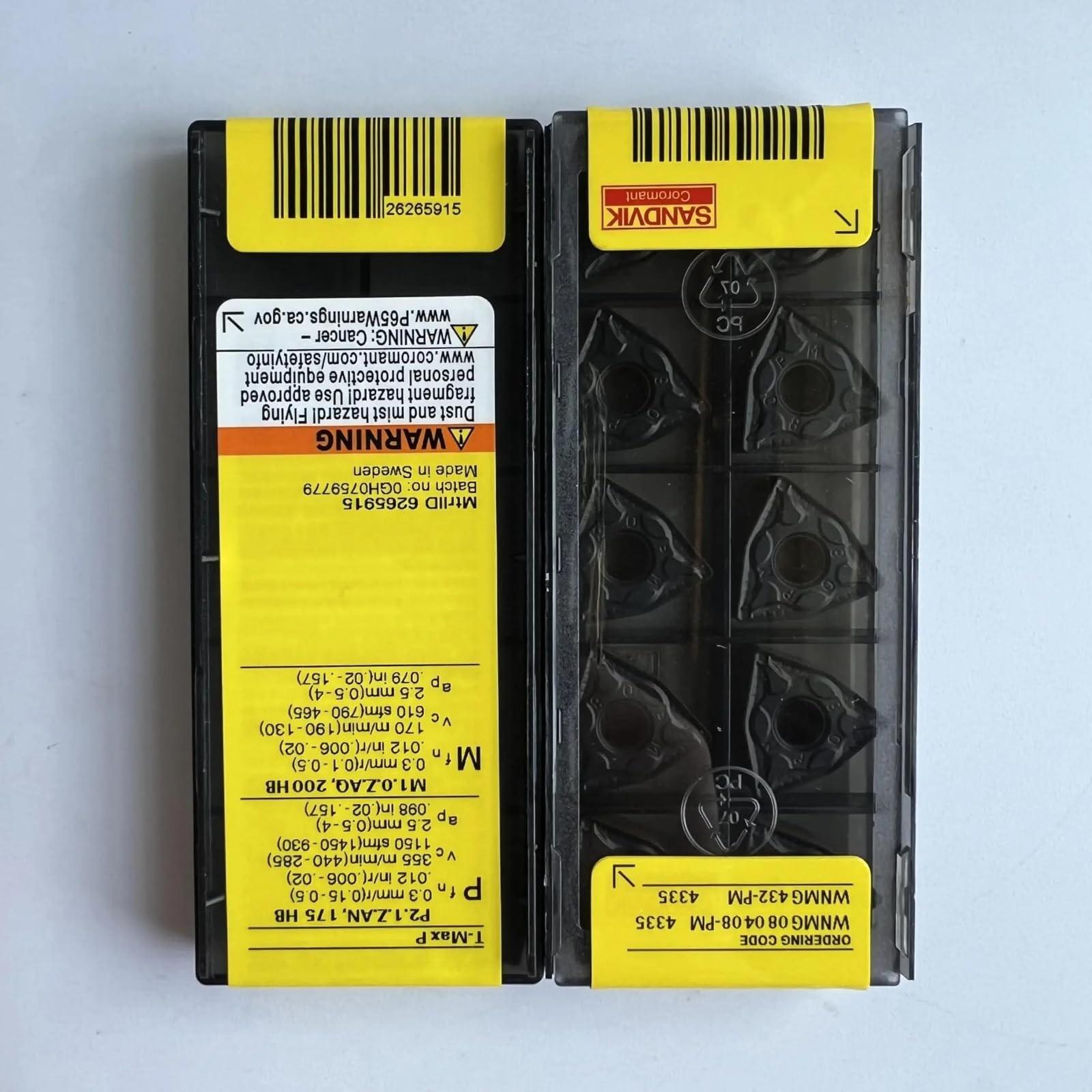 

Original Sandvik / WNMG080408-PM 4335 / CNC lathe carbide blade 10 PCS