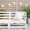 VidaXL Garden Corner Sofa White Solid Pine Wood