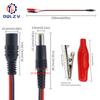 5.5X2.5MM Alligator Clip To DC Power Plug Connector Adapter Plug 25CM Test Leads Wire DC 5.5*2.1mm Crocodile Male Female Connect