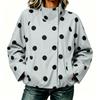 Women's Polka Dot Print Jacket Street Casual Outerwear
