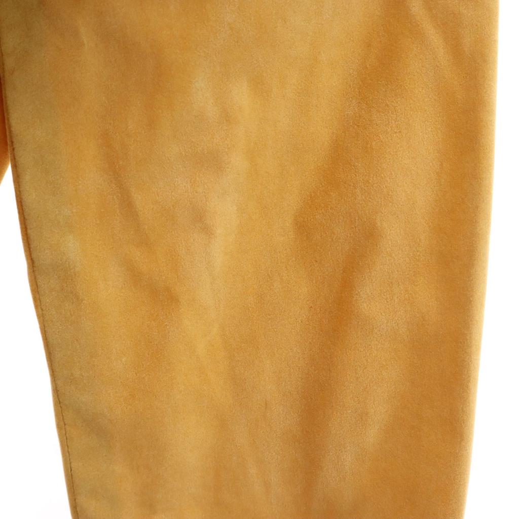 Vintage 70s Long Sleeve Suede Shirt Mustard Women Used