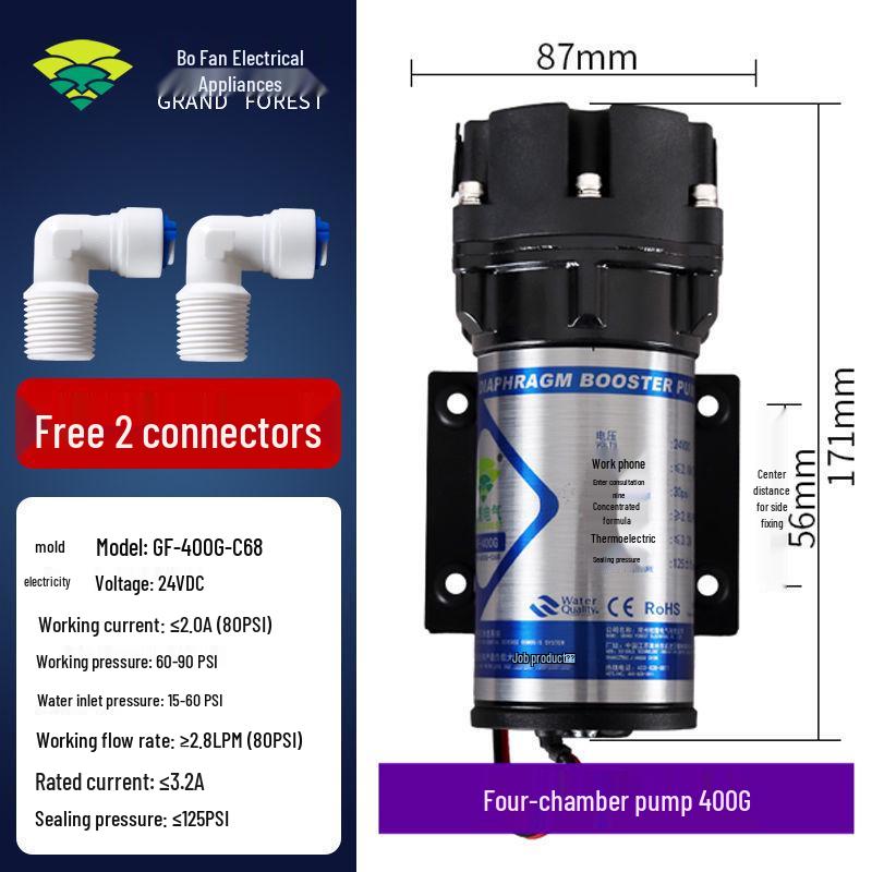 Bo Fan Electric Booster 75G Self-Priming Pump for 50G Water Purifier & 400G Direct Drinking Machine with 300G Household Motor