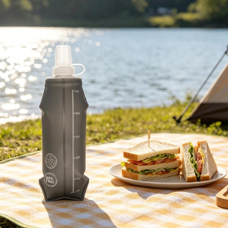 Weiche Flask Laufflaschen Leichtgewicht Handheld Weiche Faltbare Wasserflasche Tragbare Flask für Reisen Wandern Radfahren