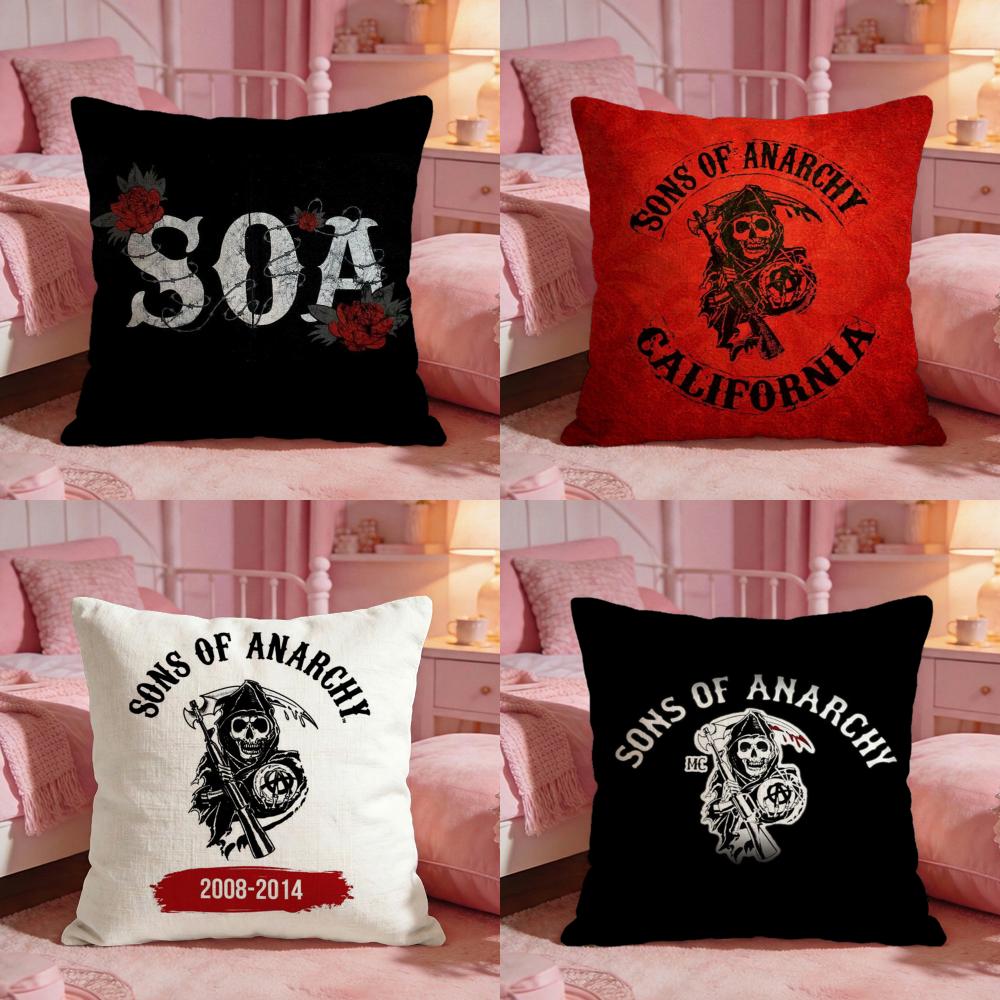 Drama SSons of Anarchys Cushion Cover Premium Comfort Reversible Pillow Cove Two In One Design for Any Room Car Interior