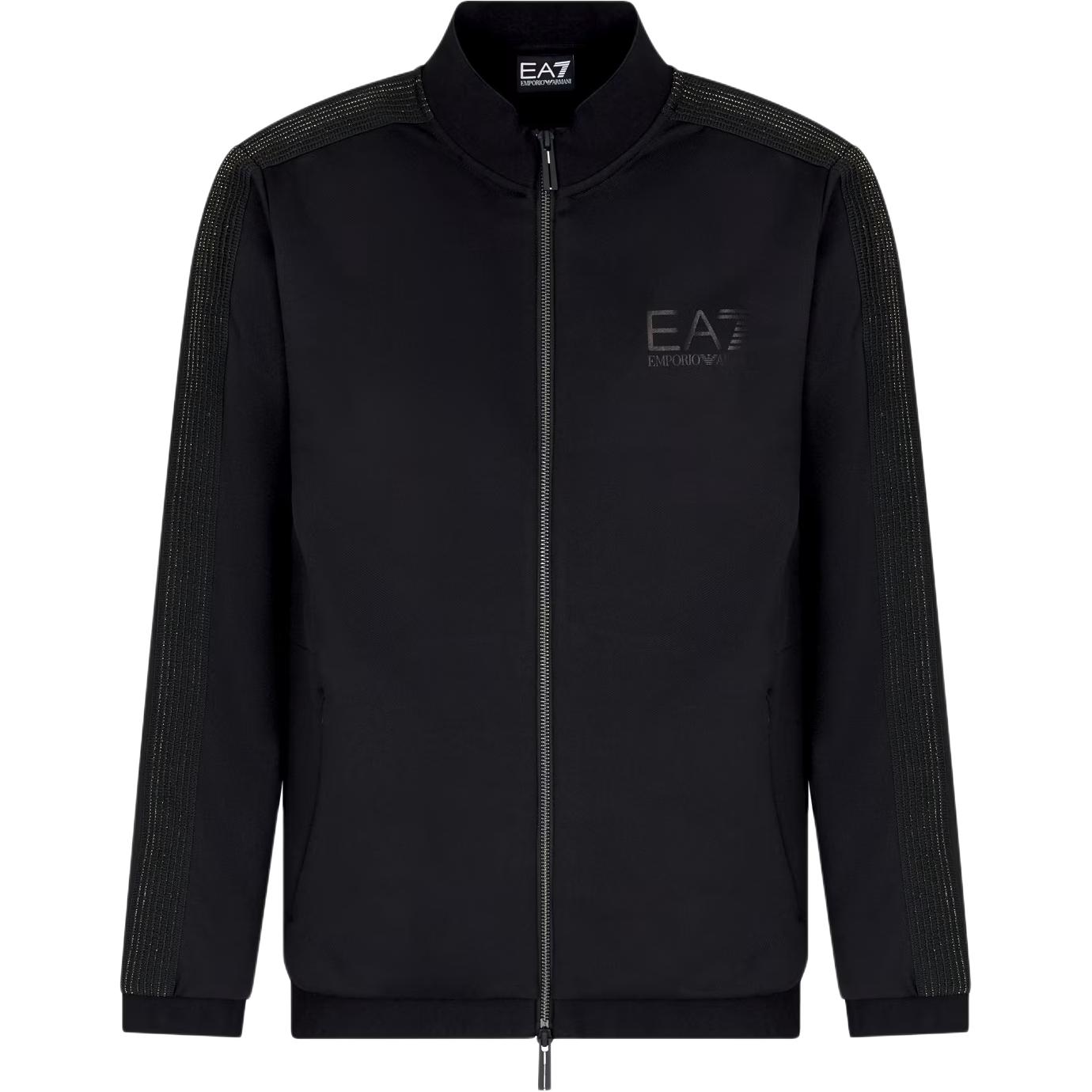 

Emporio Armani EA7 Color Block Logo Zip Long Sleeve Jacket Men jackets Black Gold 7M0003-07AF1-3526 L