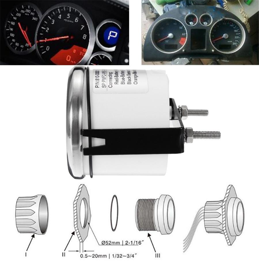 52mm Waterproof Fuel Level Gauge 0-90 Ohms 9-32VDC For Car Truck Motorcycle 24V