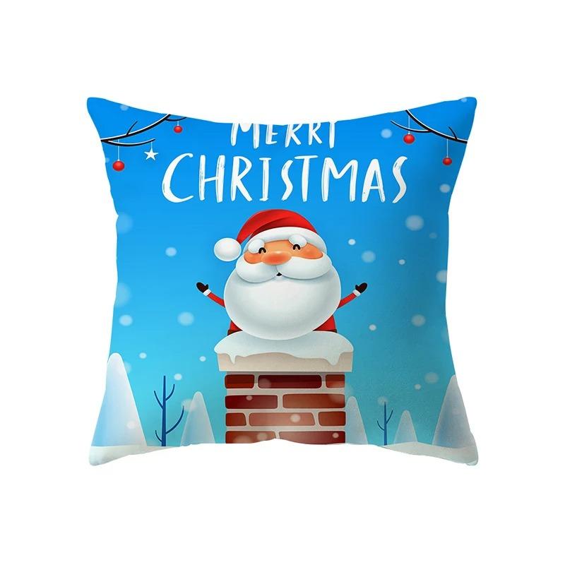 Christmas Themed Pillowcases Car Accessories Office Santa Claus Living Room Sofa Home Pillowcases