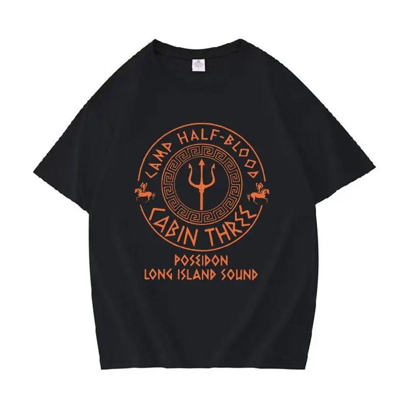 

Футболка с принтом «Лагерь Полукровка Перси Джексон» унисекс, винтажная модная футболка в стиле Харадзюку, повседневная футболка большого размера из 100% хлопка, унисекс