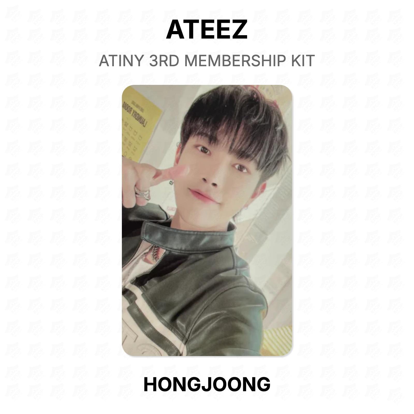 ATEEZ ATINY 3RD MEMBERSHIP KIT Official Photocard HONGJOONG