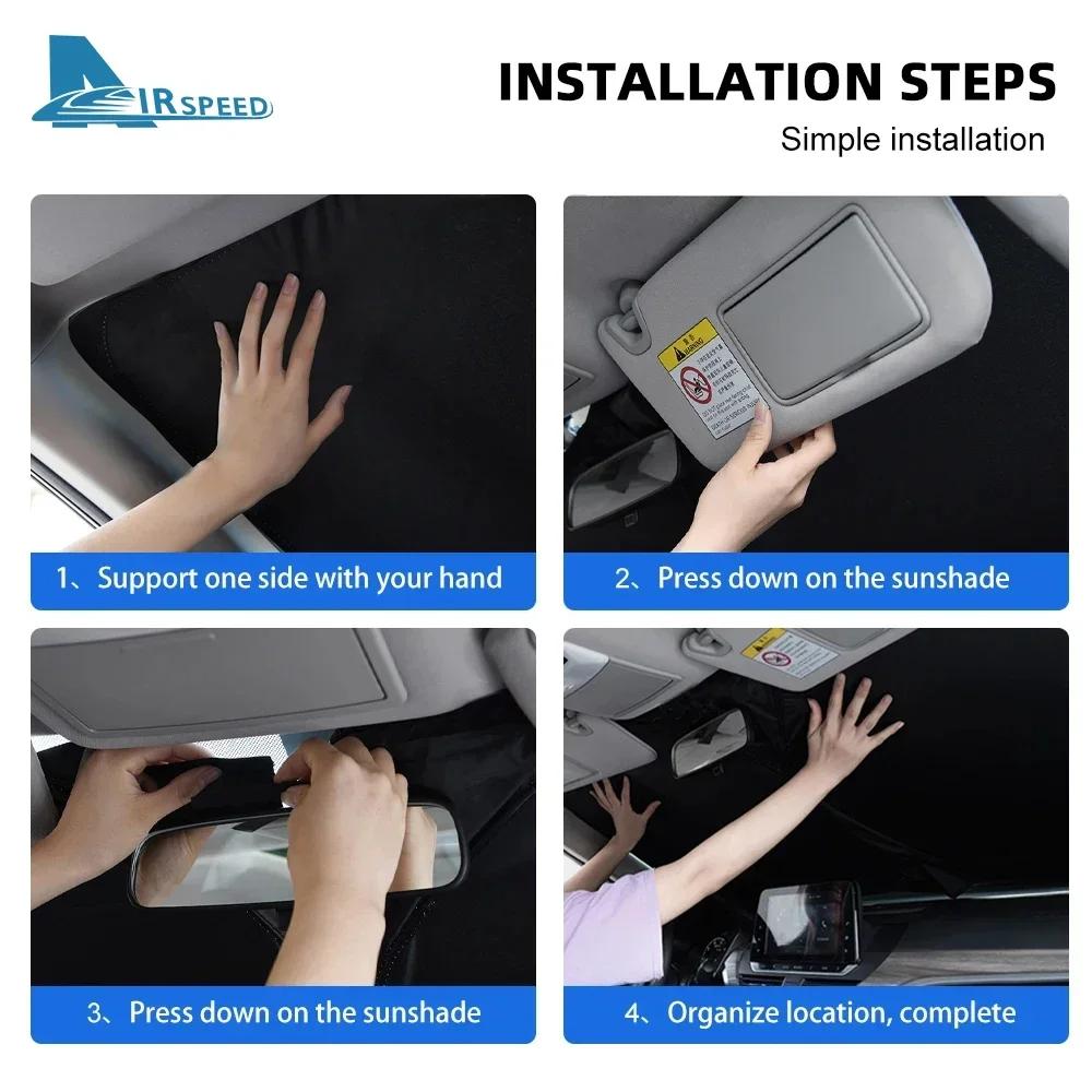 Windshield Sun Shade for MG 4 EV 2022-2024 Foldable Sunscreen Blocks UV Rays Keeps Interior Cool