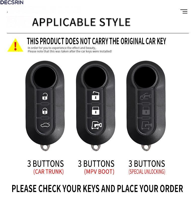 Pouzdro na skládací dálkový klíč zinkové slitiny pro Fiat Ducato 500 500L Panda Grande Punto Lancia Musa Auto Příslušenství