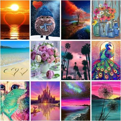 5D DIY Diamond Painting Scenery Cross Stitch Landscape Diamond Embroidery Home Decor Gift