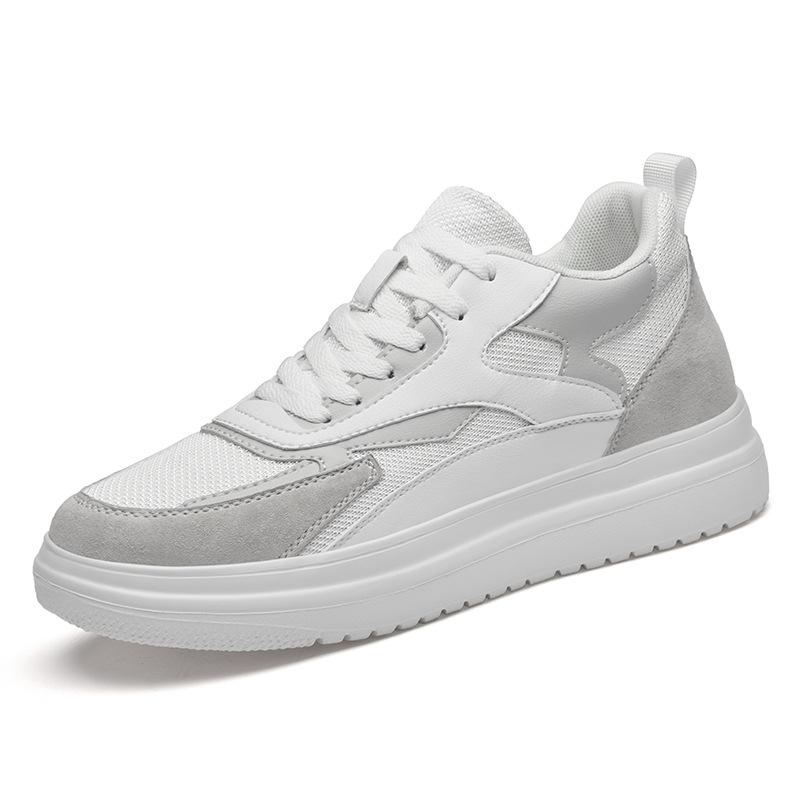 Neue Herren Trendige Leder Sneaker Erhöhungsschuhe Unsichtbar Atmungsaktiv Höhensteigernde Schuhe 8cm 10cm Lässige Mode Leichte Sneaker