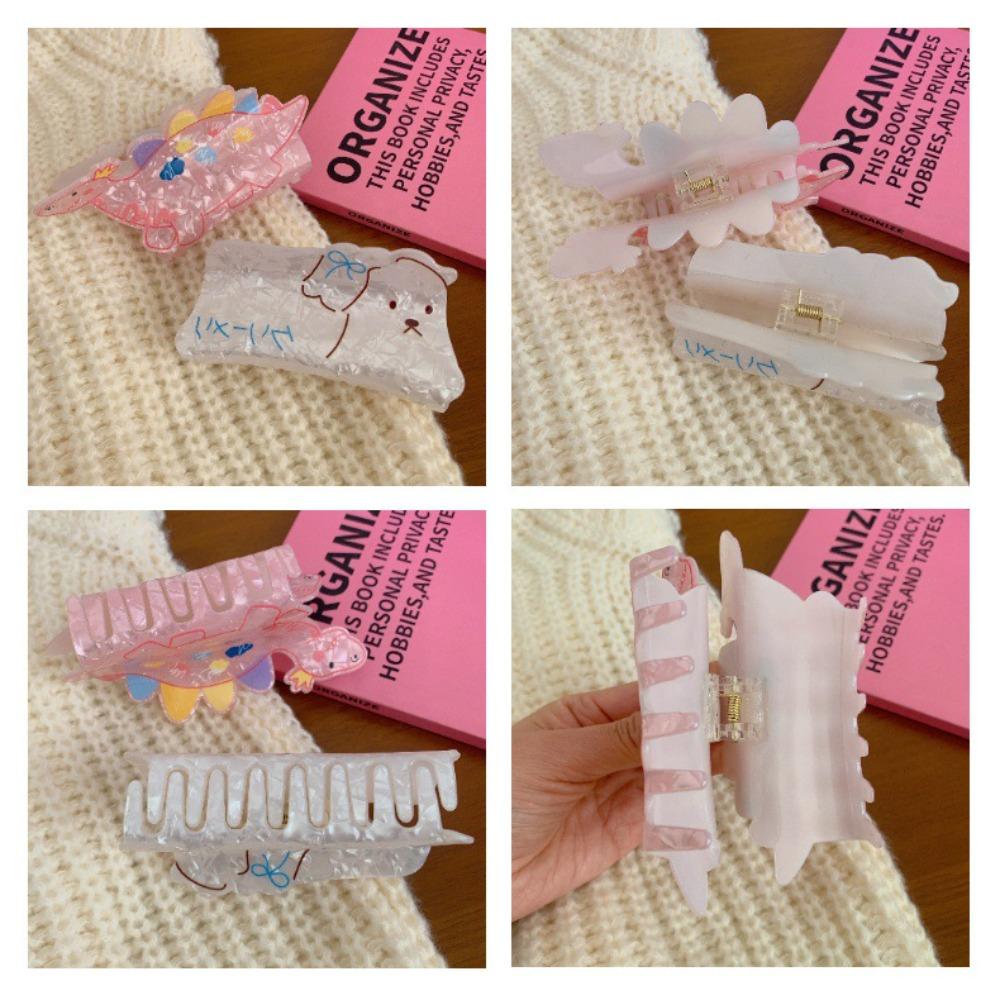 Piggy Cat Acetate Hair Clip Acetic Acid Puppy Grab Clip Sweet Dinosaur Hair Claw  Hair Accessories